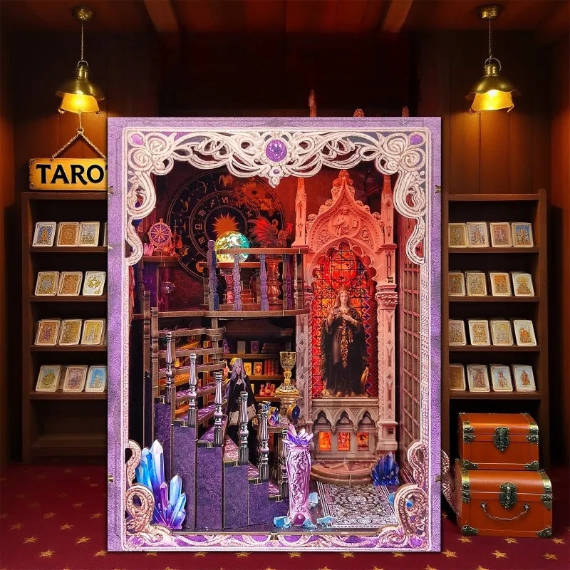 Tarot Divination Association book nook kit โ DIY Art Nouveau scene