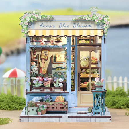 Anna's Blue Blossom book nook kit β DIY miniature flower shop