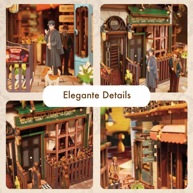 Baker Street book nook kit β detail view 2
