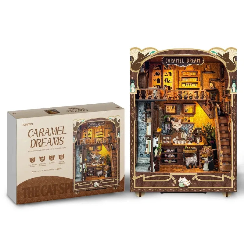 Caramel Dreams Cat Café | Book Nook-bouwpakket