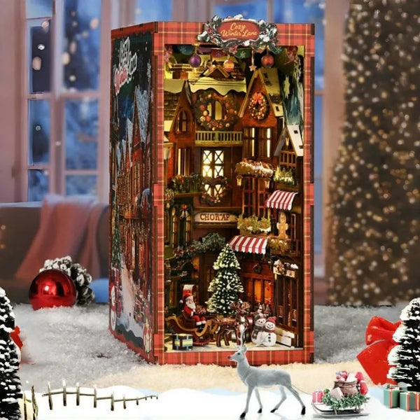 Kit Book Nook Christmas Street Corner – Coin de rue de Noël