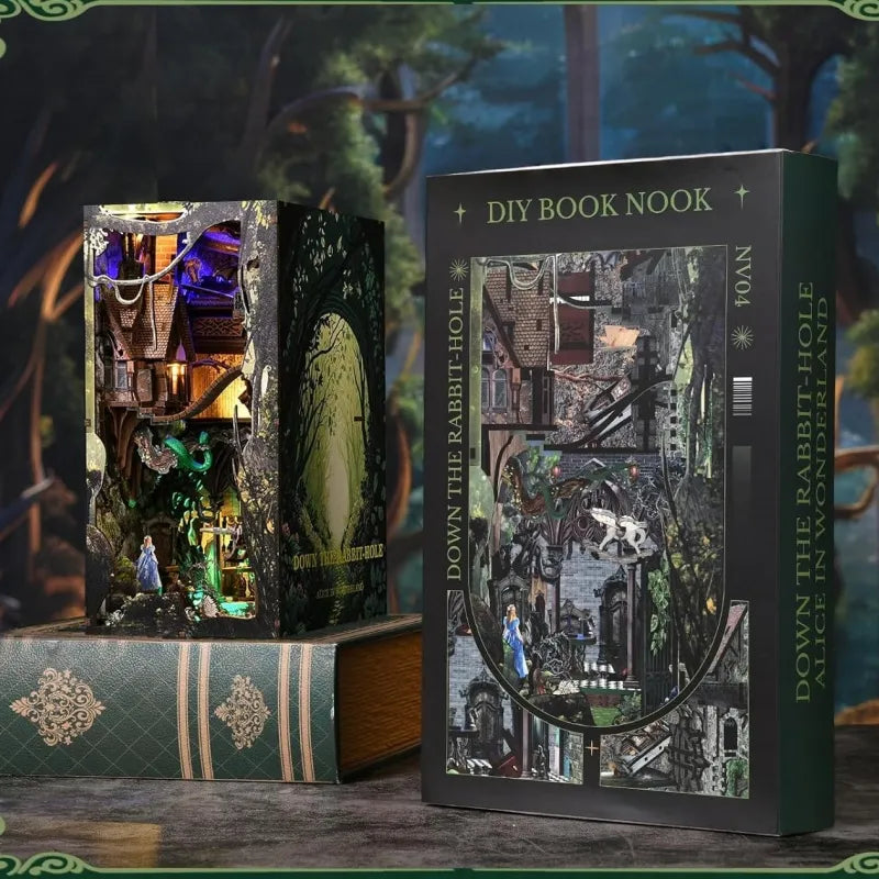 Down the Rabbit Hole Alice in Wonderland | Book Nook-bouwpakket