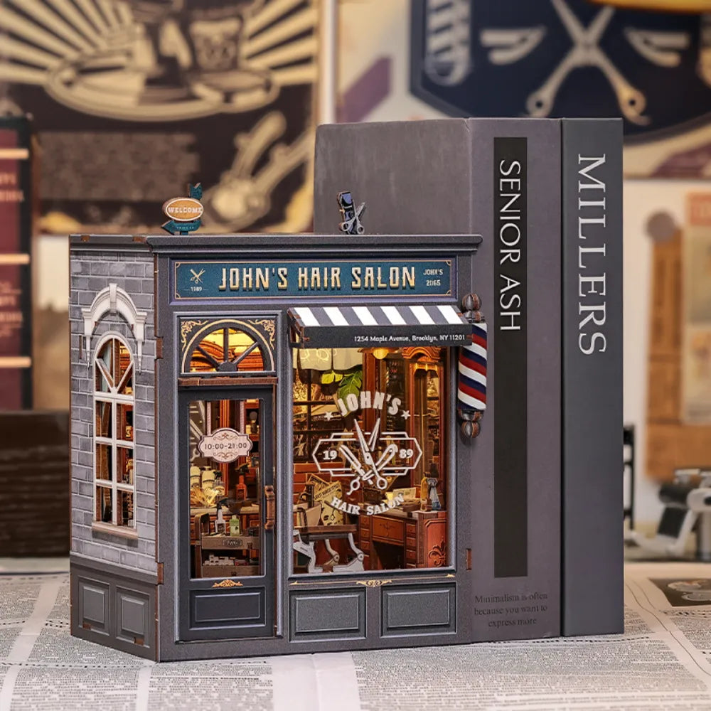 John's Hair Salon | Book Nook-bouwpakket