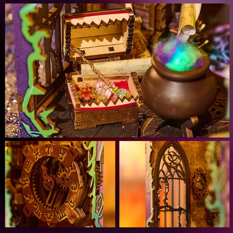 Kit de Book Nook Hutte du mage mystique
