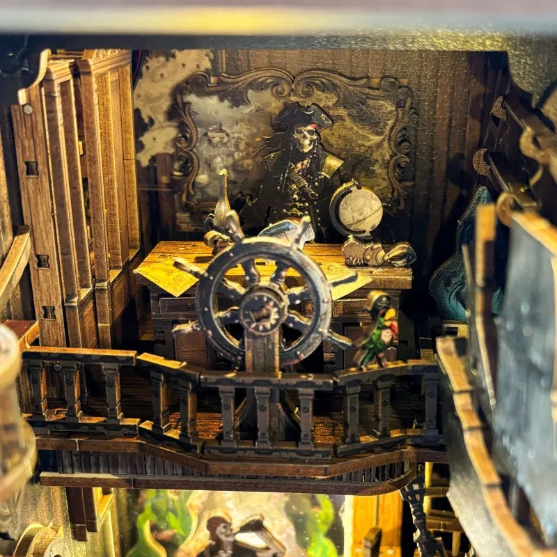 Kit Book Nook du navire fantôme du Nouveau Monde