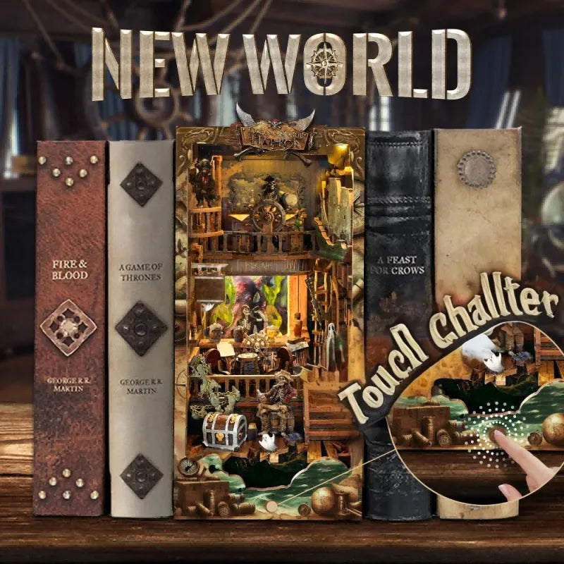 Kit Book Nook du navire fantôme du Nouveau Monde