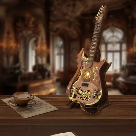 3D Wooden Puzzle - Guitar Kit