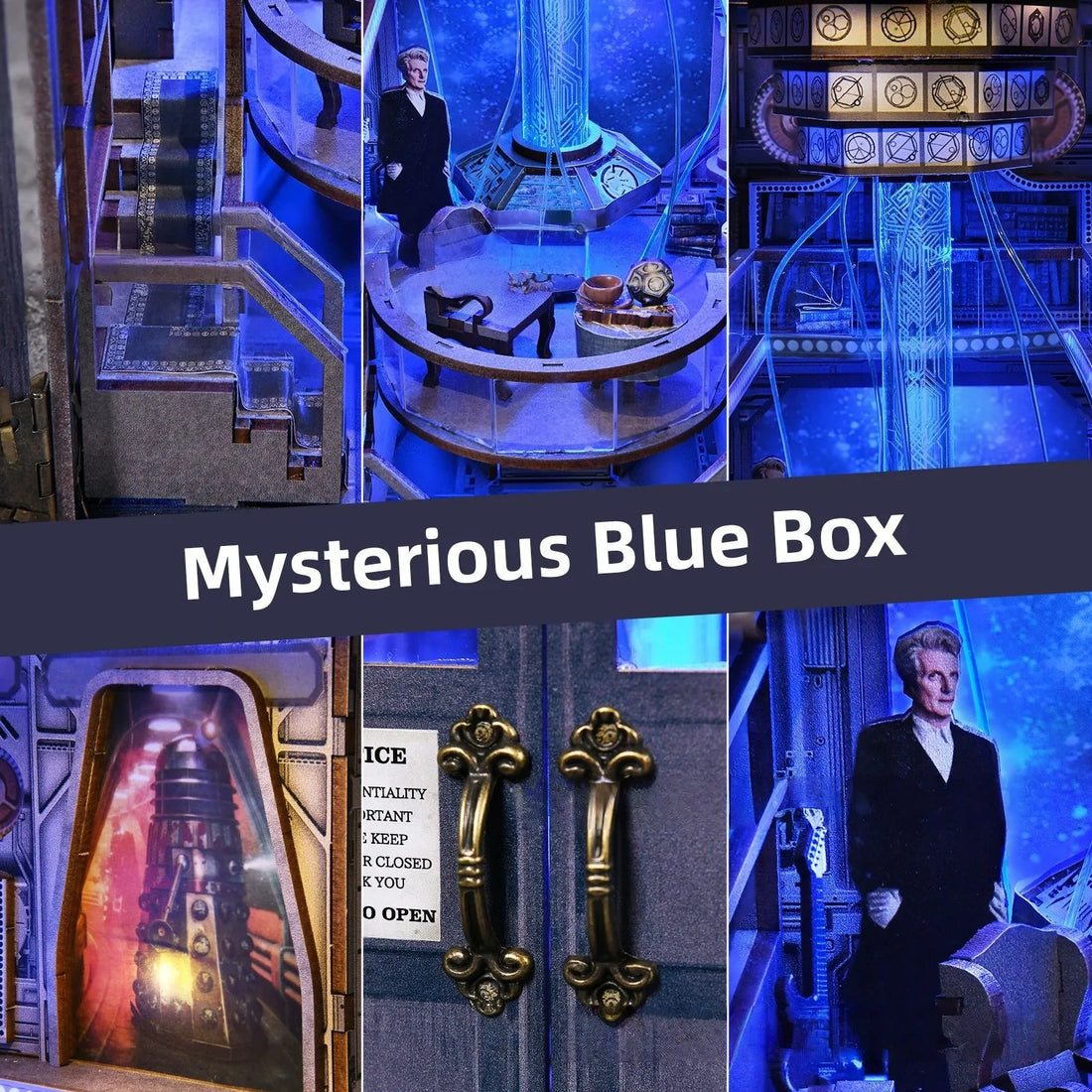 Mysterious Phone Booth book nook kit β detail view 3