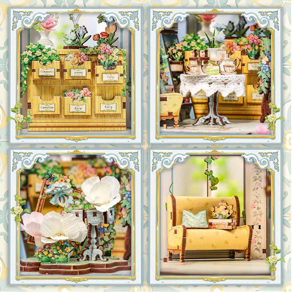 Windsor Flower House miniature kit – detail view 2