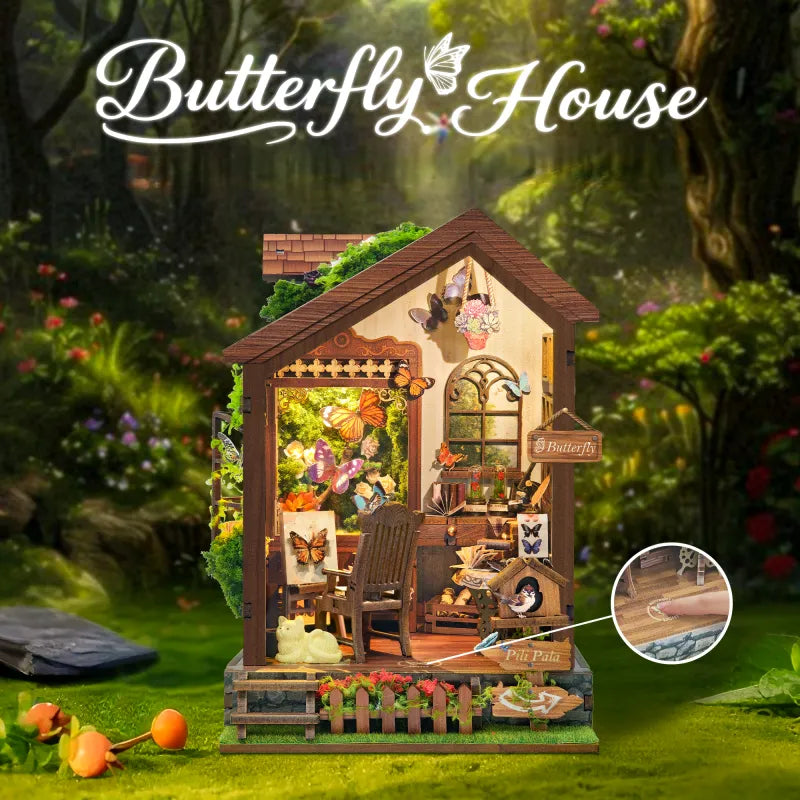 Kit de maison miniature Maison des papillons