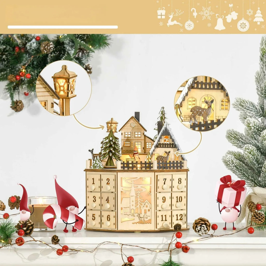 Calendrier de l'Avent Village de Noël