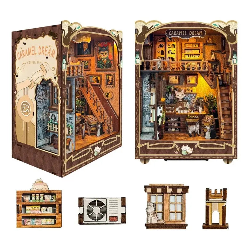 Caramel Dreams Cat Café | Book Nook-bouwpakket