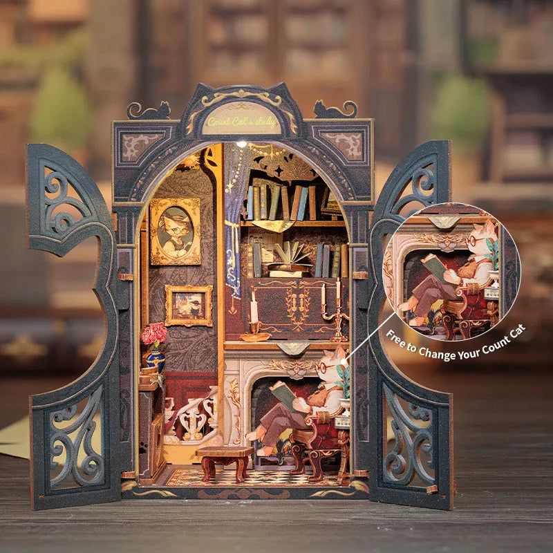 Count Cat's Study | Book Nook-bouwpakket