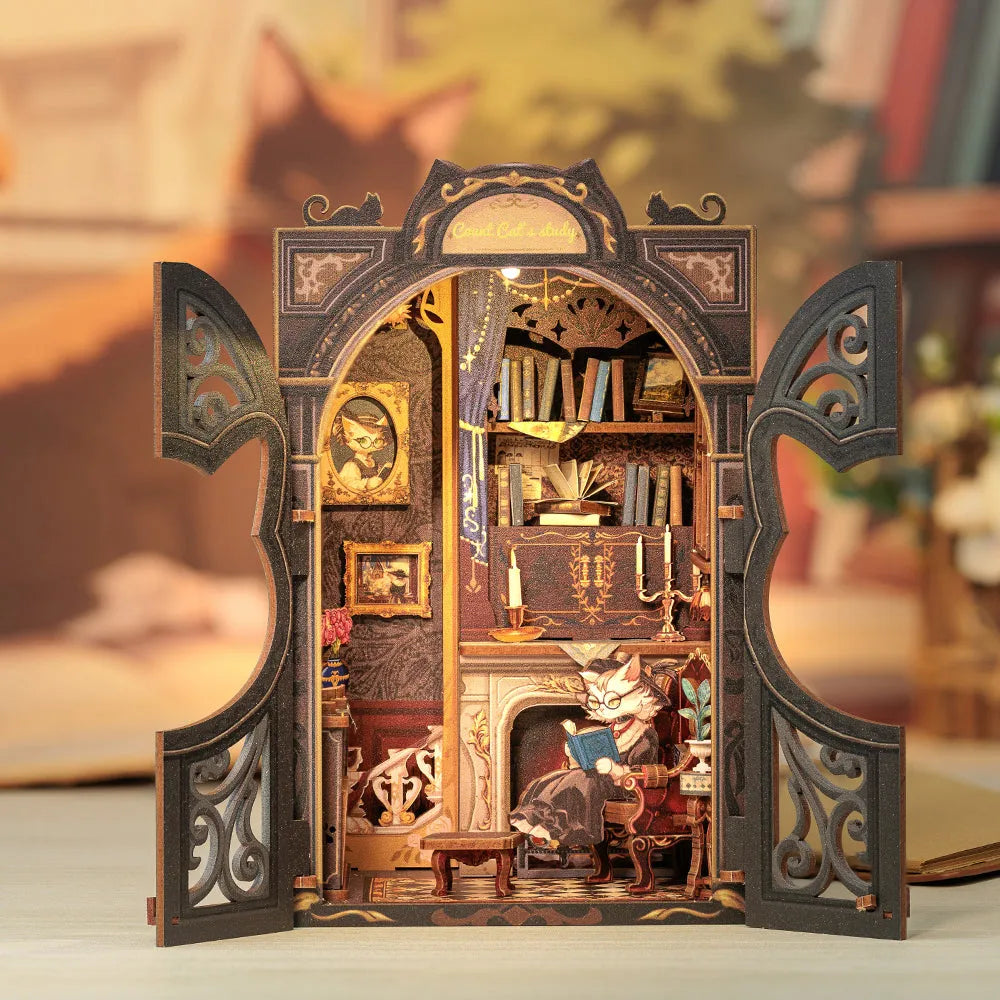 Count Cat's Study | Book Nook-bouwpakket