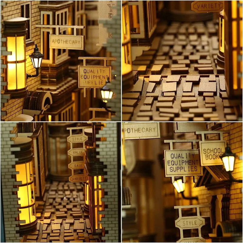 Diagon Alley | Book Nook-bouwpakket met magische winkels
