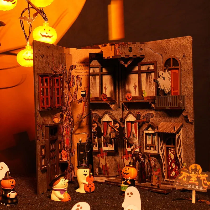 Halloween Alley Book Nook Kit – DIY Spooky Alley Scene