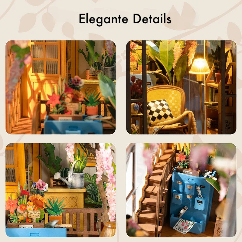 Maison de jardin des fêtes Book Nook Kit