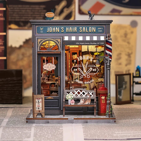 John's Hair Salon | Book Nook-bouwpakket