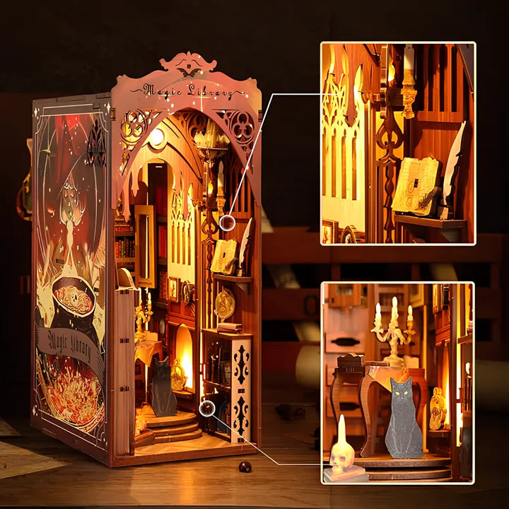 Kit de Book Nook Bibliothèque magique