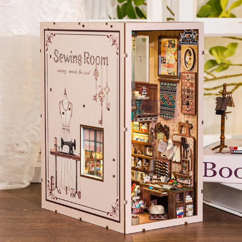 Sewing Room Book Nook Kit – DIY Miniature Tailor's Shop