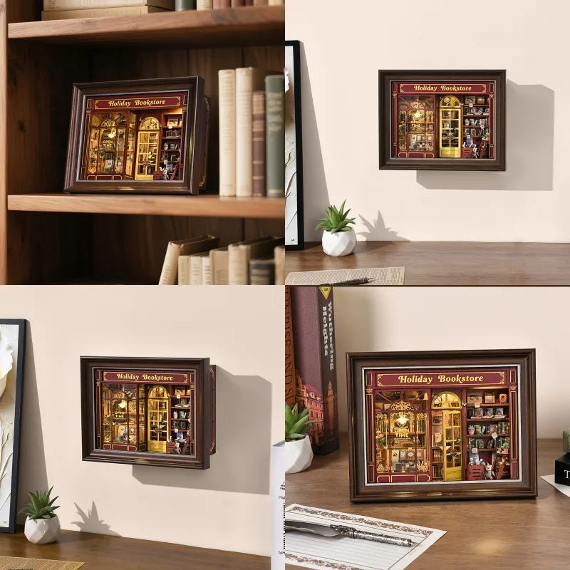 DIY 3D Picture Frame Kit - Street Corner Holiday Bookstore