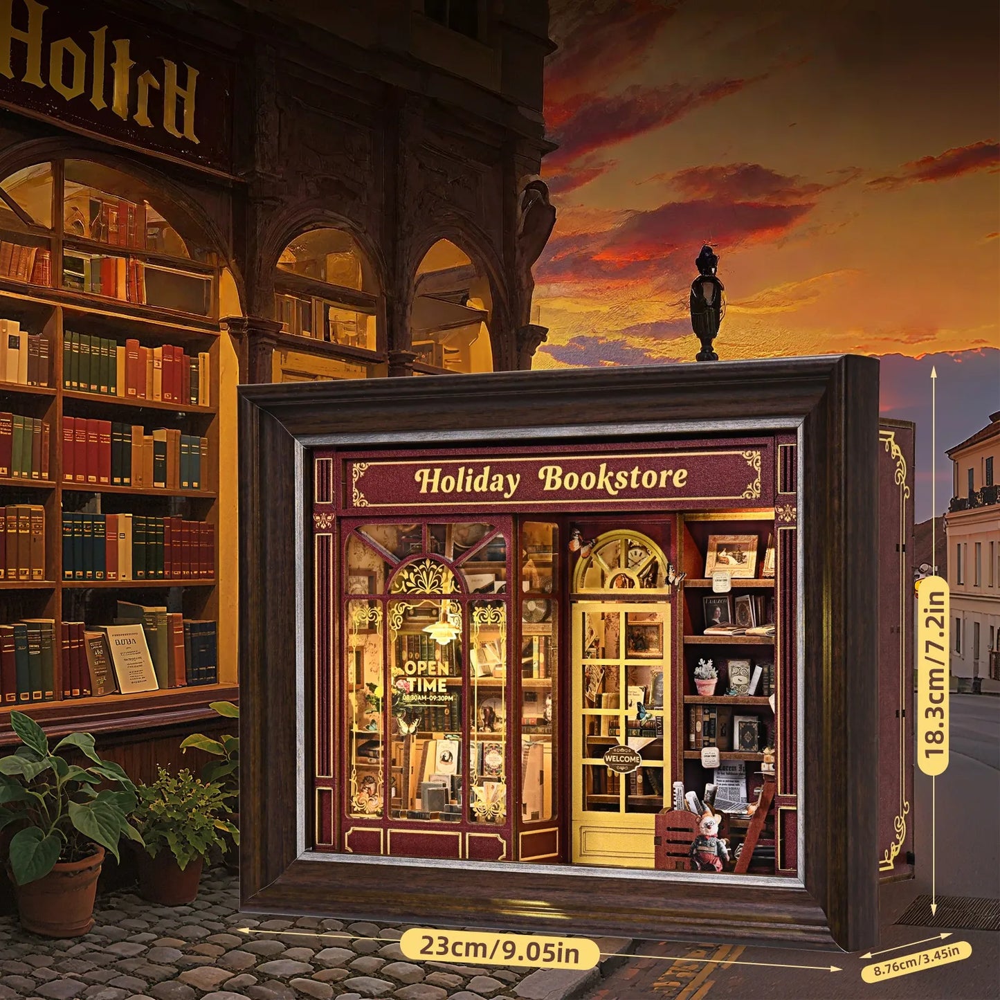 DIY 3D Picture Frame Kit - Street Corner Holiday Bookstore