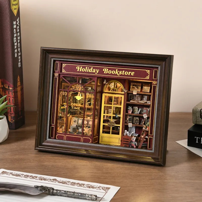 DIY 3D Picture Frame Kit - Street Corner Holiday Bookstore