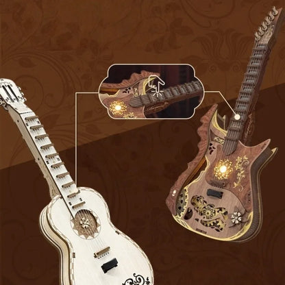3D Wooden Puzzle - Guitar Kit