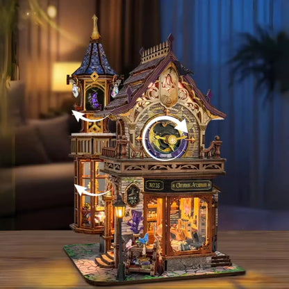 Miniature House Kit - Time Magic Club | 3D Wood Puzzle