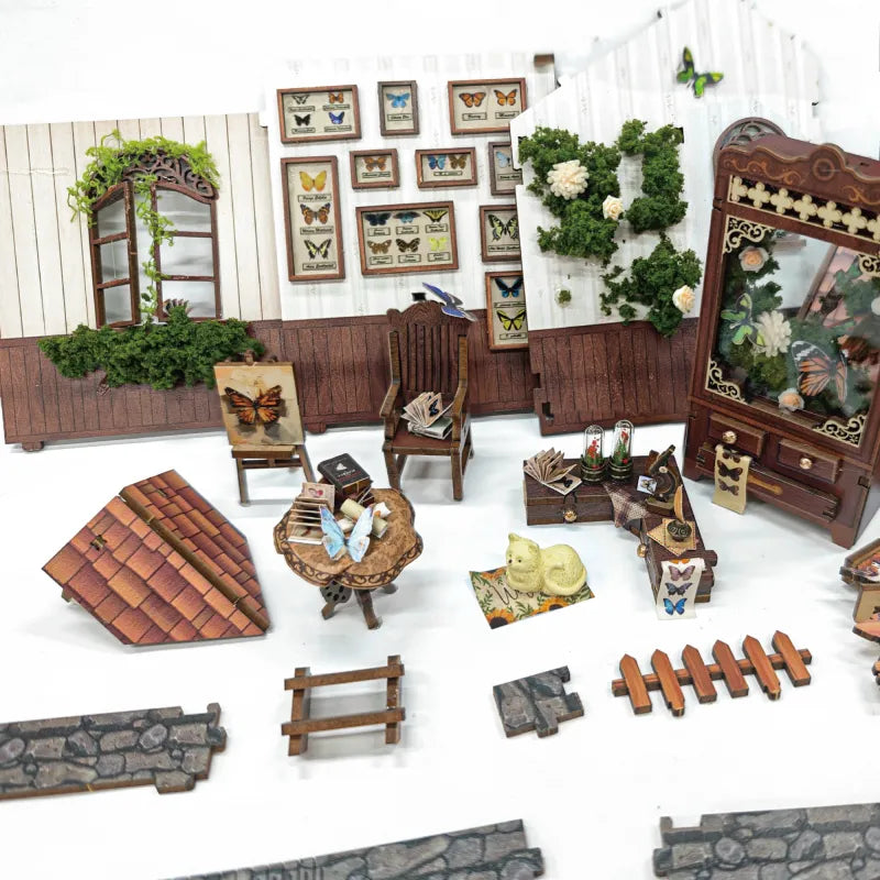 Kit de maison miniature Maison des papillons