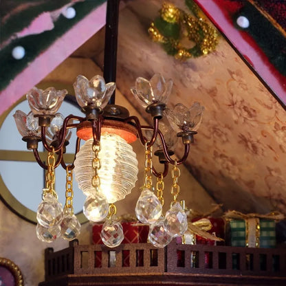 Miniature House Kit - Warm Christmas Lodge