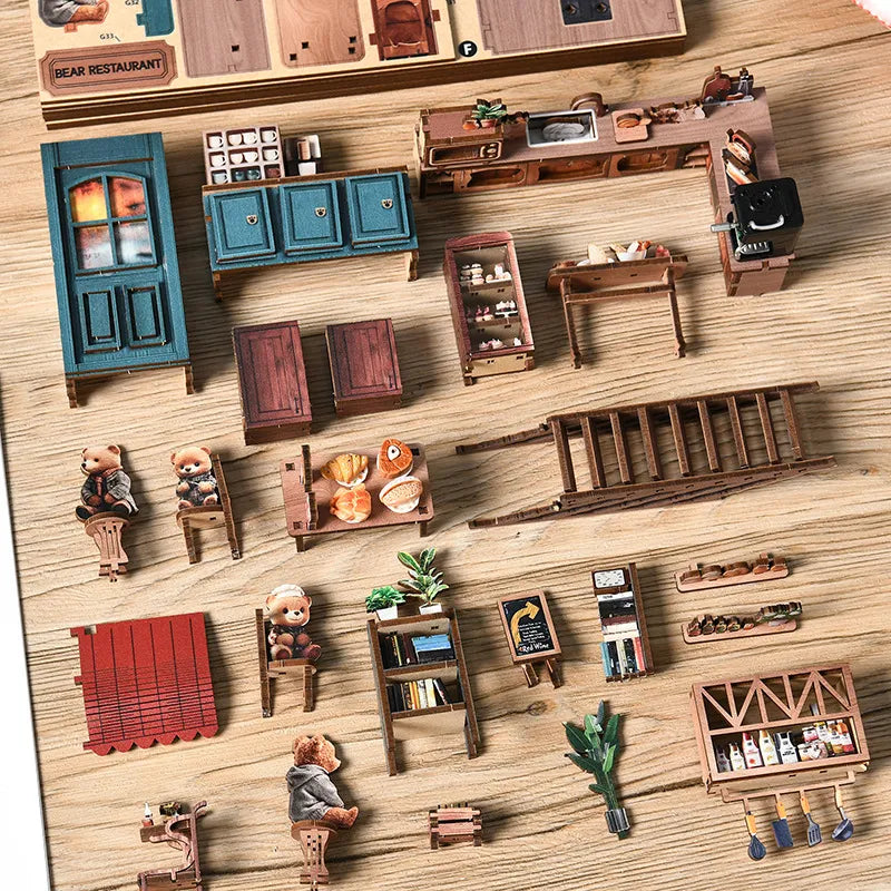 Miniature House Kit - Bear Restaurant