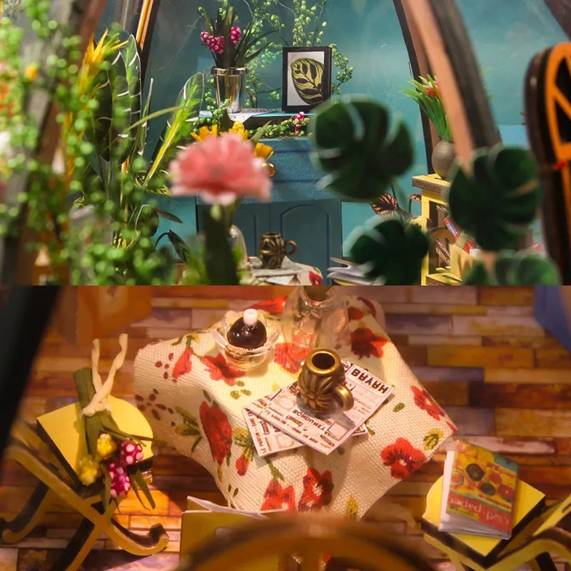 Starry Sky Flower House | Miniatuurhuisbouwpakket