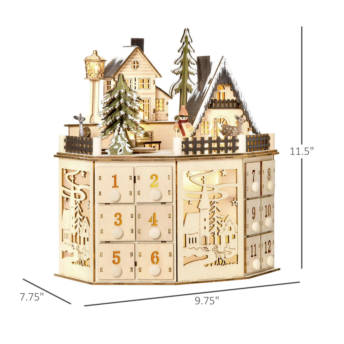 Calendrier de l'Avent Village de Noël
