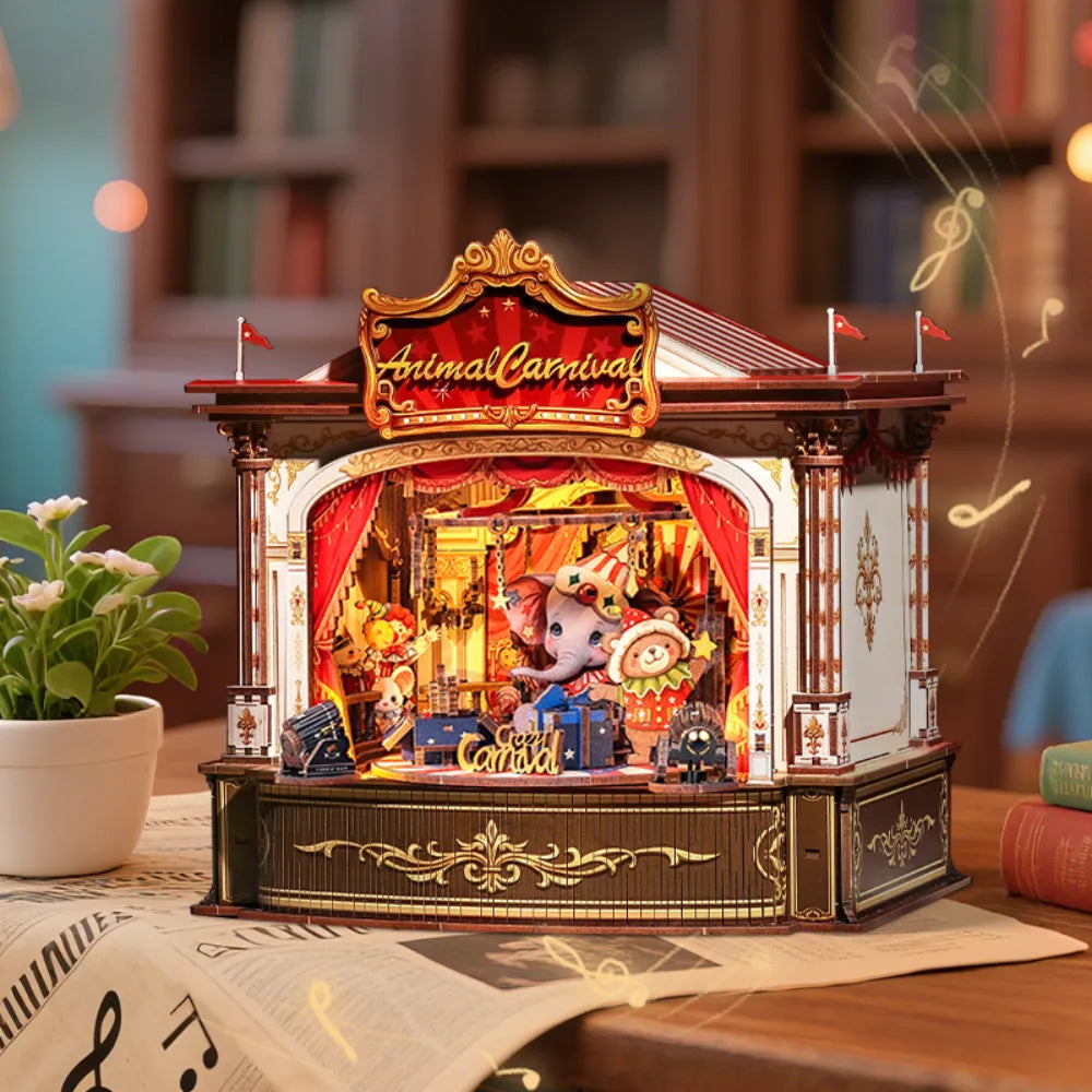 DIY Wooden Music Box - Animal Carnival