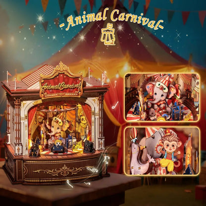 DIY Wooden Music Box - Animal Carnival
